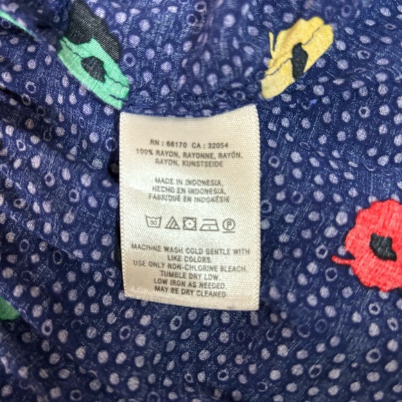 Anthropologie Maeve Navy Ruffled Hem Top Size Small - Picture 7 of 8